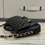 Uubags | Chanel 24a handle bag black 25x8x17cm - 5