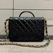 Uubags | Chanel 24a handle bag black 25x8x17cm - 2