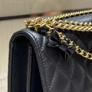 Uubags | Chanel WOC Chain Wallet With Bow In Lambskin & Gold-Tone Metal Black 18x3.5x10.5cm - 3