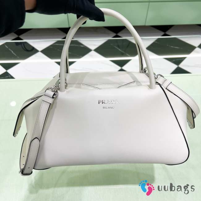 Uubags | Prada Supernova brushed leather bag in white 31x16x13.5cm  - 1