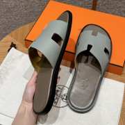 Uubags | Hermes Men's Sandal in turquoise blue Epsom Calfskin  - 4