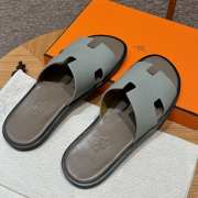 Uubags | Hermes Men's Sandal in turquoise blue Epsom Calfskin  - 3