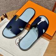 Uubags | Hermes Men's Sandal in Celestial blue Epsom Calfskin - 5