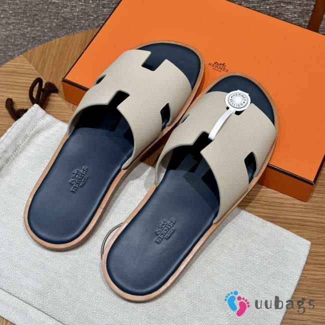 Uubags | Hermes Men's Sandal in Dark natural Epsom Calfskin - 1