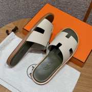 Uubags | Hermes Men's Sandal in Cactus green Epsom Calfskin - 6