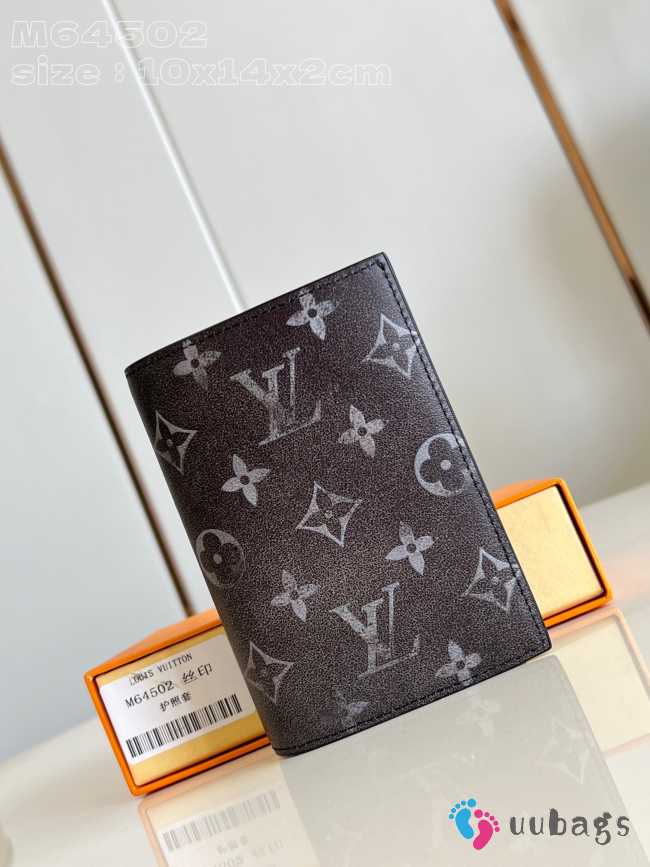 Uubags | Louis Vuitton M64502 Passport Cover Black/White 10x14x2.5cm - 1