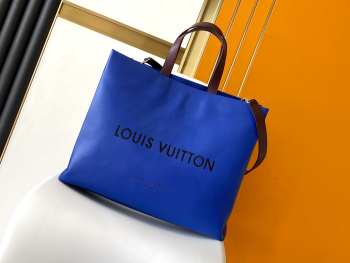 Uubags | Louis Vuitton M24457 Shopper Tote MM Bag In Blue 40x32x16cm