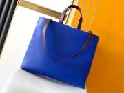 Uubags | Louis Vuitton M24457 Shopper Tote MM Bag In Blue 40x32x16cm - 5