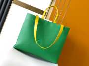 Uubags | Louis Vuitton M24457 Shopper Tote MM Bag In Green 40x32x16cm - 6