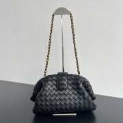 Uubags | Bottega Veneta Teen Lauren 1980 Bag With Chain In Black 31.5x16.5x11cm - 1