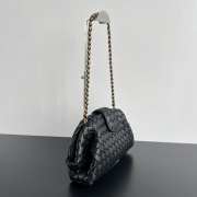 Uubags | Bottega Veneta Teen Lauren 1980 Bag With Chain In Black 31.5x16.5x11cm - 6