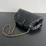 Uubags | Bottega Veneta Teen Lauren 1980 Bag With Chain In Black 31.5x16.5x11cm - 5