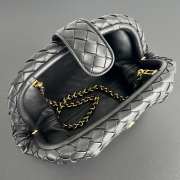 Uubags | Bottega Veneta Teen Lauren 1980 Bag With Chain In Black 31.5x16.5x11cm - 4