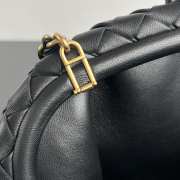 Uubags | Bottega Veneta Teen Lauren 1980 Bag With Chain In Black 31.5x16.5x11cm - 2