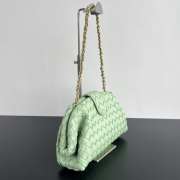 Uubags | Bottega Veneta Teen Lauren 1980 Bag With Chain In Fresh Mint 31.5x16.5x11cm - 5