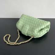 Uubags | Bottega Veneta Teen Lauren 1980 Bag With Chain In Fresh Mint 31.5x16.5x11cm - 3