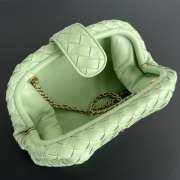 Uubags | Bottega Veneta Teen Lauren 1980 Bag With Chain In Fresh Mint 31.5x16.5x11cm - 4