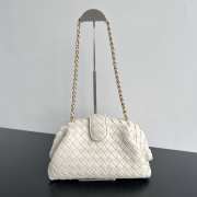 Uubags | Bottega Veneta Teen Lauren 1980 Bag With Chain In White 31.5x16.5x11cm - 1