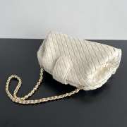 Uubags | Bottega Veneta Teen Lauren 1980 Bag With Chain In White 31.5x16.5x11cm - 3