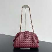 Uubags | Bottega Veneta Teen Lauren 1980 Bag With Chain In Barolo 31.5x16.5x11cm - 1