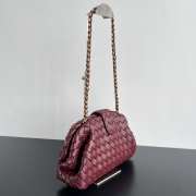 Uubags | Bottega Veneta Teen Lauren 1980 Bag With Chain In Barolo 31.5x16.5x11cm - 6