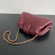 Uubags | Bottega Veneta Teen Lauren 1980 Bag With Chain In Barolo 31.5x16.5x11cm - 5