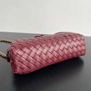 Uubags | Bottega Veneta Teen Lauren 1980 Bag With Chain In Barolo 31.5x16.5x11cm - 4