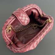 Uubags | Bottega Veneta Teen Lauren 1980 Bag With Chain In Barolo 31.5x16.5x11cm - 2