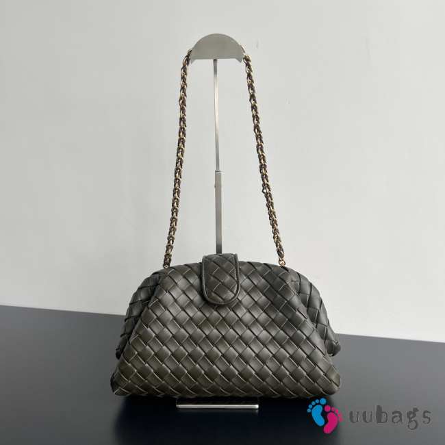 Uubags | Bottega Veneta Teen Lauren 1980 Bag With Chain In Kaki 31.5x16.5x11cmg - 1