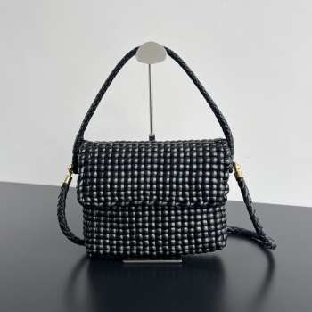 Uubags | Bottega Veneta Swing Top handle bag In Black 25x19x6cm