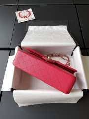 Uubags | Chanel flap bag caviar leather in red with light gold hardware 25cm - 2