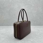 Uubags | Miu Miu Leather Beau bag in dark brown 23x34x10cm - 2