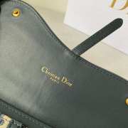 Uubags | Dior Blue & Beige Saddle Oblique Pochette Wallet 21x13cm - 4