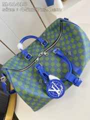 Uubags | Louis Vuitton N41418 Customizable Keepall Bandoulière 45 Bag In Green/Blue 45x27x20cm - 5