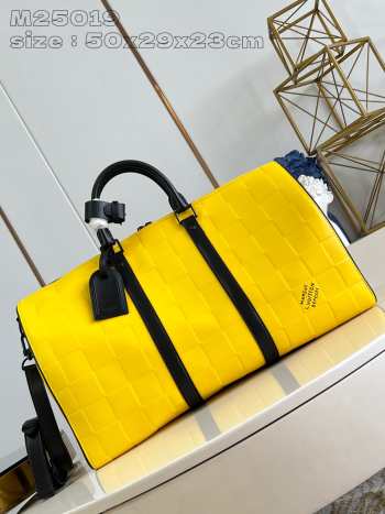 Uubags | Louis Vuitton M25019 Keepall Bandoulière Bag In Yellow 50x29x23cm