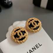 Uubags | Chanel Black Gold Lava Earrings - 3