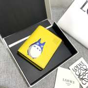 Uubags | Loewe x My Neighbor Totoro Compact Zip Wallet In Yellow Calfskin 11x9cm - 1