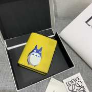 Uubags | Loewe x My Neighbor Totoro Compact Zip Wallet In Yellow Calfskin 11x9cm - 6