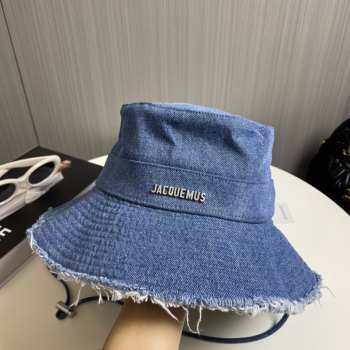 Uubags | Jacquemus Le bob Artichaut Frayed expedition hat in blue 