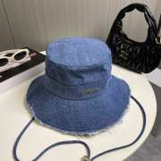 Uubags | Jacquemus Le bob Artichaut Frayed expedition hat in blue  - 3