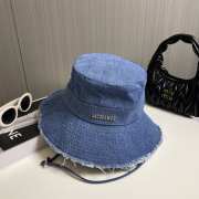 Uubags | Jacquemus Le bob Artichaut Frayed expedition hat in blue  - 4