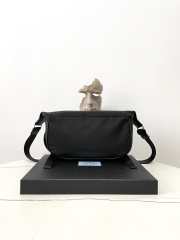 Uubags | Prada Re-Nylon and Saffiano leather shoulder bag in black 27x15.5x14cm - 6