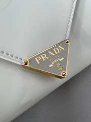 Uubags | Prada patent mini bag clutch bag in white 20x11.5cm - 4