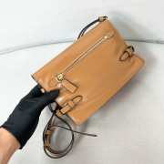 Uubags | Prada 1BD082 glossy leather shoulkder bag in brown 22x13x8cm - 3