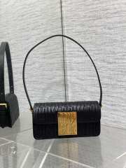 Uubags | Miss Dior Flap Bag Black Quilted Allover Calfskin 22x11x6cm - 1