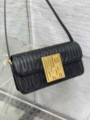 Uubags | Miss Dior Flap Bag Black Quilted Allover Calfskin 22x11x6cm - 5