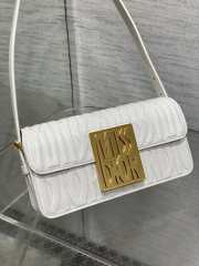 Uubags | Miss Dior Flap Bag White Quilted Allover Calfskin 22x11x6cm - 4