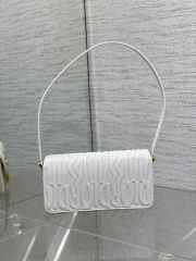 Uubags | Miss Dior Flap Bag White Quilted Allover Calfskin 22x11x6cm - 2