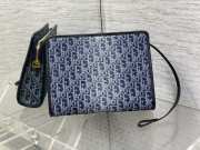 Uubags | 30 Montaigne Dea Pouch Blue Denim Dior Oblique Jacquard 26x20x7cm - 3