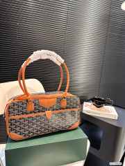 Uubags | Goyard Saint Martin Bag In Goyardine Canvas In Brown/Black 33x17x9cm - 6